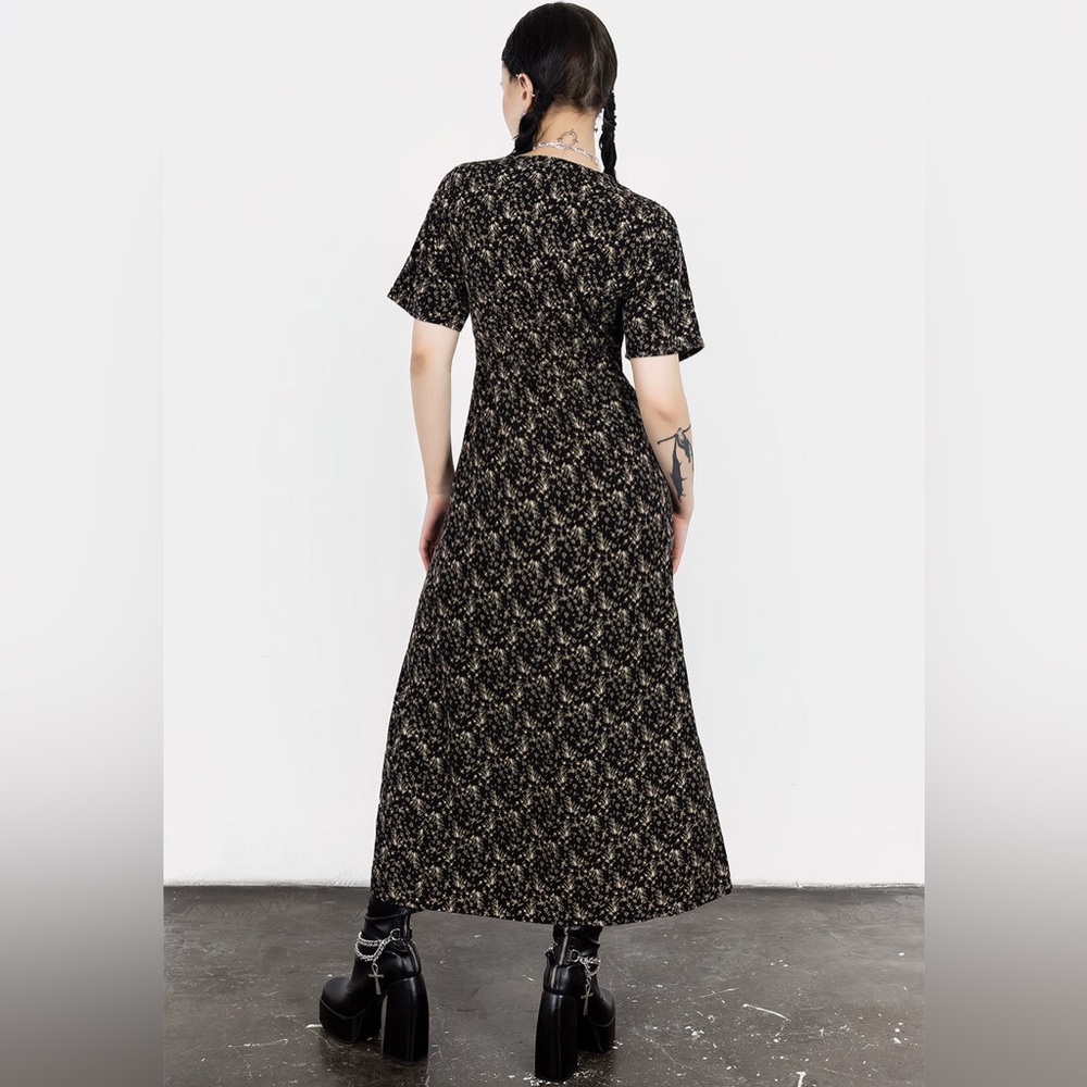 Disturbia Gardenia Print Button Down Midaxi Dress US 6 / UK 10 - Picture 3 of 10